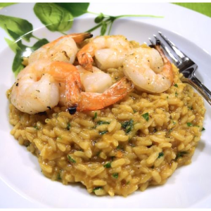 Risotto alla siciliana with prawns