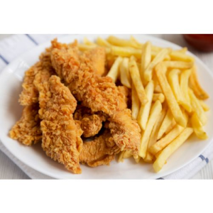 Chicken strips with french fries